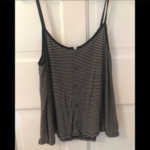 Black and white striped tank top